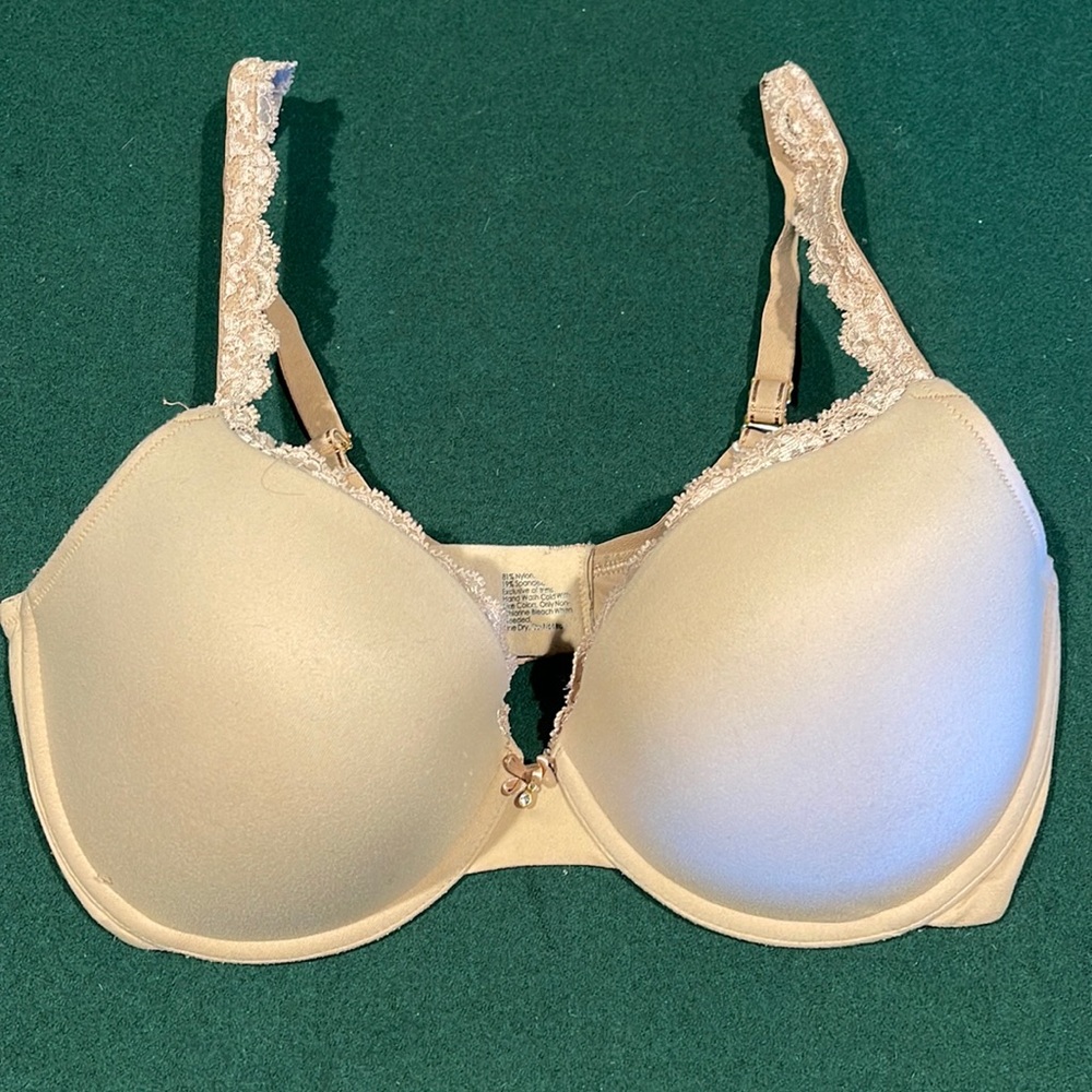 Soma Women’s Embraceable Push Up Lace Trim Bra Beige Size 36D